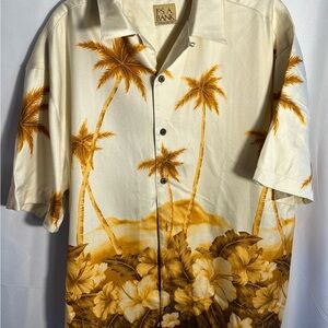 Joseph A. Bank 100% Silk Button Down Shirt  Size L
